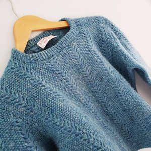 Handmade Women's Sweater, Knit, Blue, Turquoise